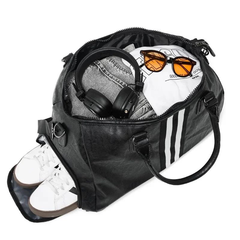 Luksusowa męska torebka, modna torba podróżna dla mężczyzn, torba crossbody z przegrodą na mokre i suche rzeczy, torba z górnym uchwytem, duża pojemność, torba na bagaż.