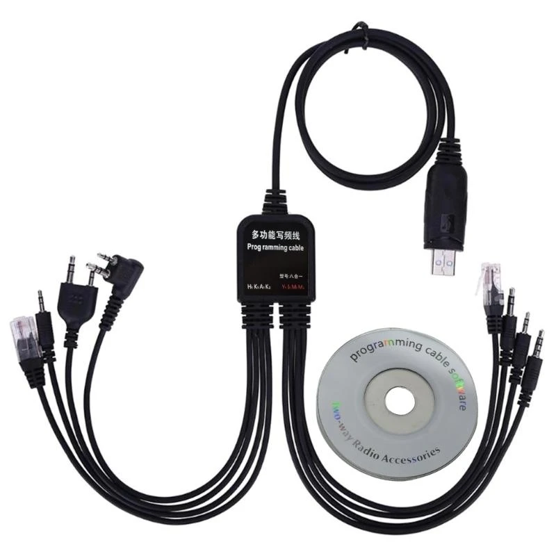 8 in 1 USB Programming Cable for BAOFENG for . for kenwood TYT QYT
