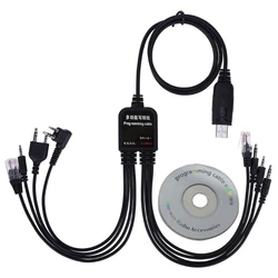 8 in 1 USB Programming Cable for BAOFENG for . for kenwood TYT QYT