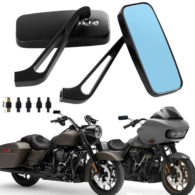 2x espejo retrovisor Universal para motocicleta M8/M10 para Harley Sportster Glide Softail Chopper Bobber Honda Yamaha Kawasaki