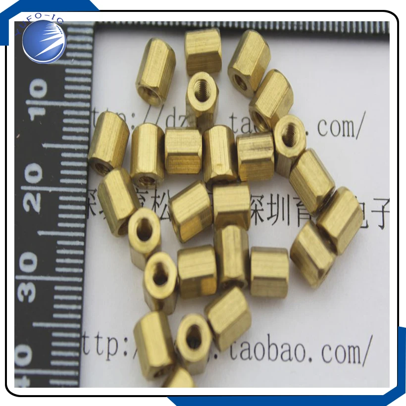 20pcs/Lot 6MM 6 mm M3 double pillars hollow pillars six corner pillars spaced columnsConnector