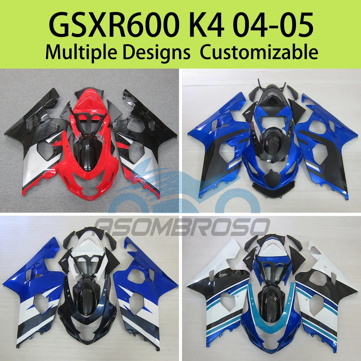 

GSXR600 GSXR750 04 05 Prime обтекатели для SUZUKI GSXR 600 750 K4 2004 2005, комплект для впрыска обтекателя мотоцикла, кузов