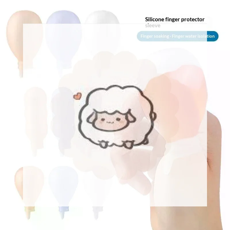 Waterproof Silicone Finger & Toe Nail Covers Reusable Protective Sleeves For Showering, Hand Soaking Wound Protection Prevent