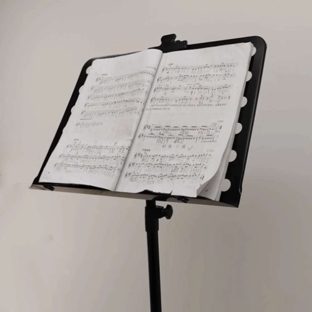 

Подставка для нот с регулируемой высотой, держатель для книг, портативная выдвижная подставка для нот, металлический съемный штатив для нот