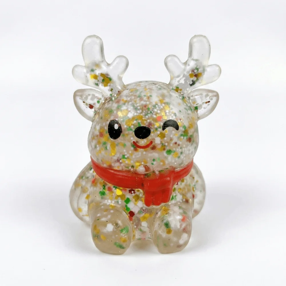 New Slow Rising Christmas Squishy Glitter Sequins Cute Fidget Squeeze Assorted Snowman Shape Stress Relief Festival