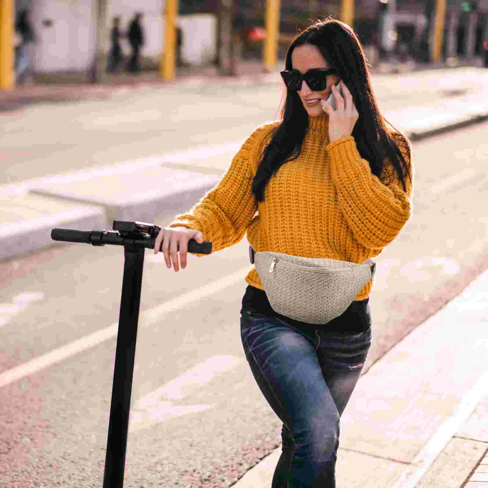 Sac de plage en plein air en paille initié à la poitrine, sacs à main à bandoulière, sac à main pour téléphone, fourre-tout en plastique, simulation de banane d'été