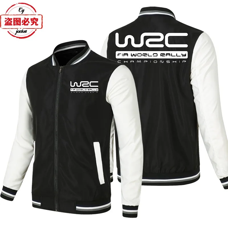 World Championships WRC Rally Logo Jacket Loose Long Sleeve Men's Color Matching Top Baseball Uniform Sports Jacket