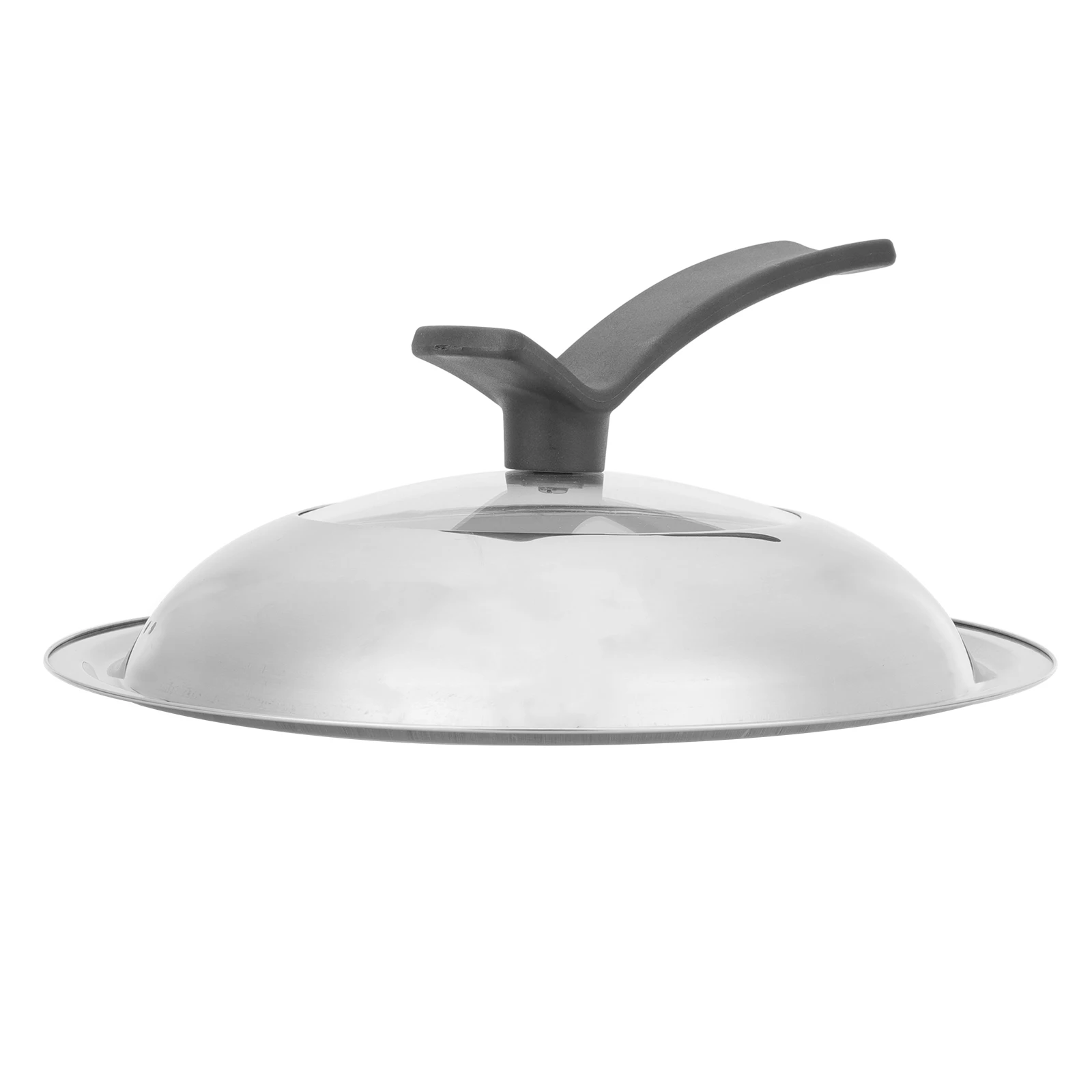 

Thickened Pot Cover 26cm Stainless Steel Glass Lid Arched Design Visible Cooking Frying Pan Wok Cover Kitchen Gadget Practical