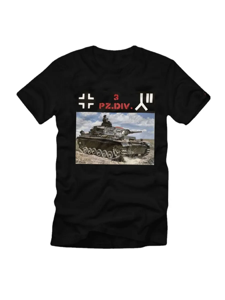3 PZ DIV Panzer III Kampfpanzer Bild Foto Division T-Shirt. Cotton Short Sleeve O-Neck Mens T Shirt New S-3XL