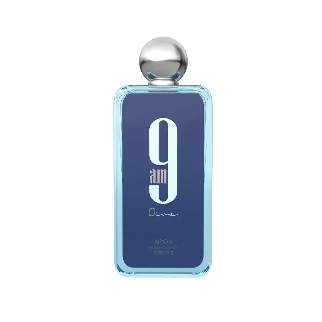 Afnan 9 AM Dive Unisex EDP 100ML, parfum aquatique frais longue durée, spray de parfum de jour