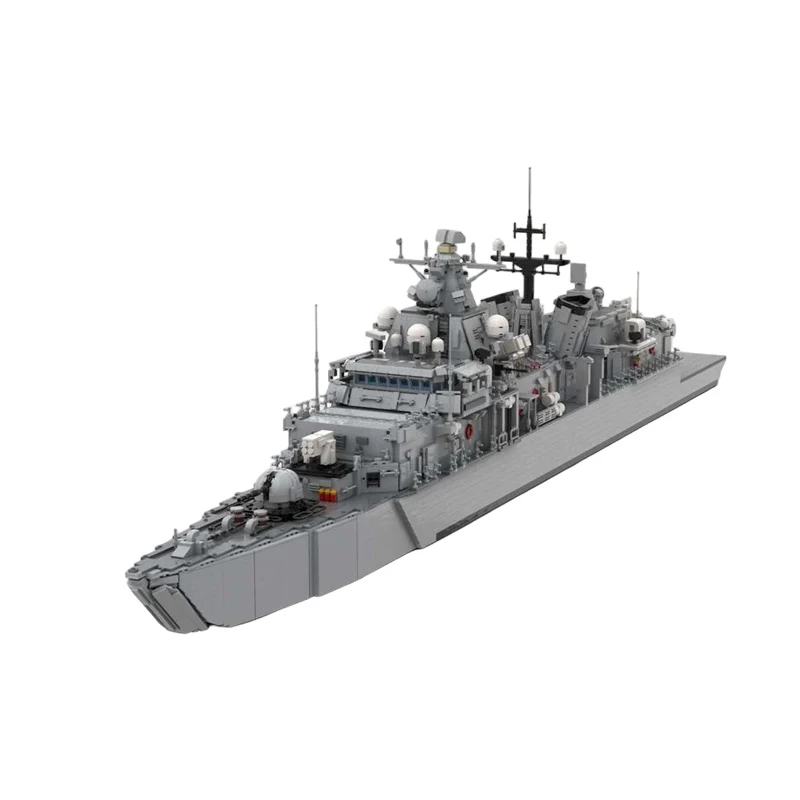 F218 Air-Defense Frigate Model MOC Building Bricks War Equipment Modular Technology Gifts Holiday Assemble Children Toys Suit