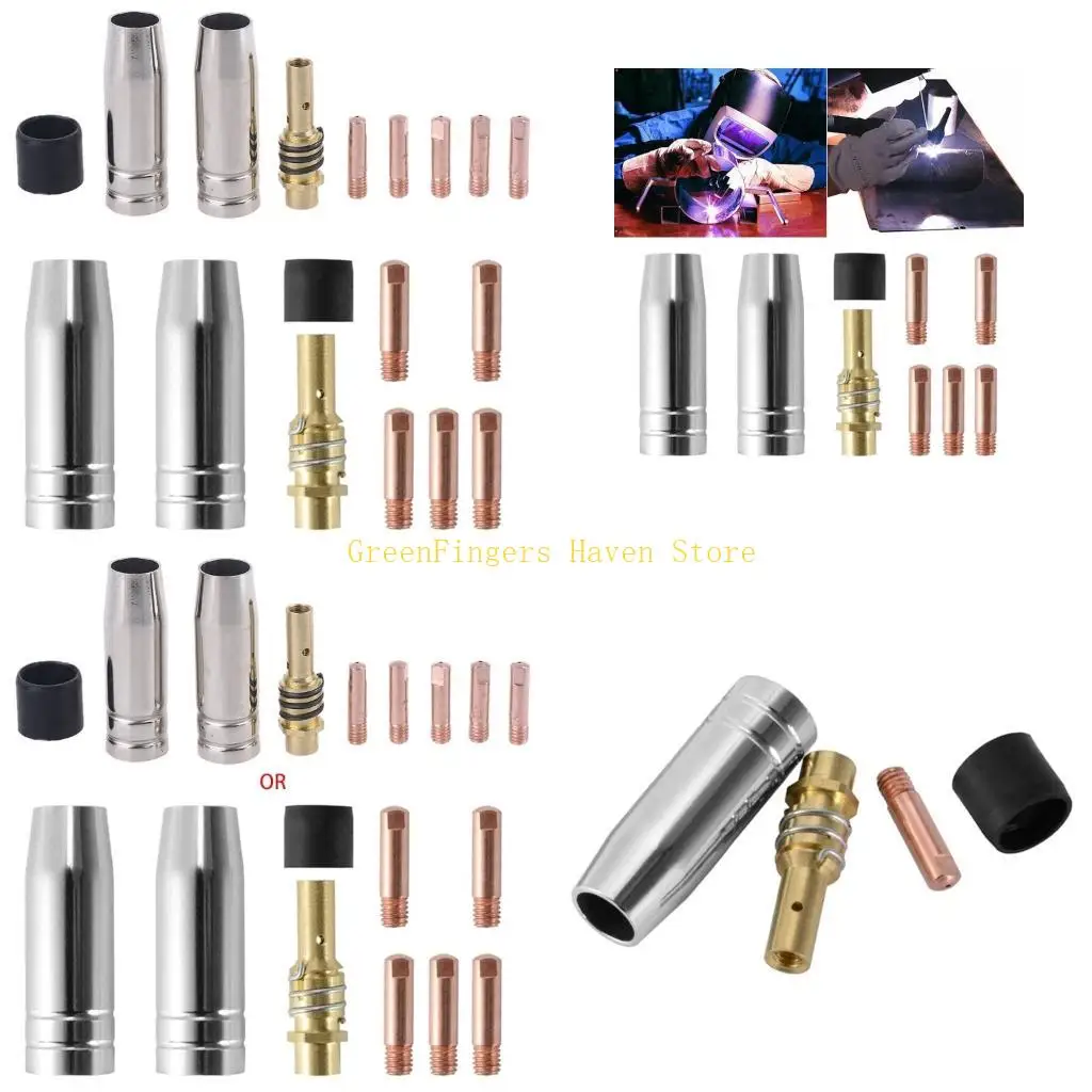 

F68D 9 Pieces/set 0.8X25Mm Contact Nozzle Tip Holder Mig Welding Accessory