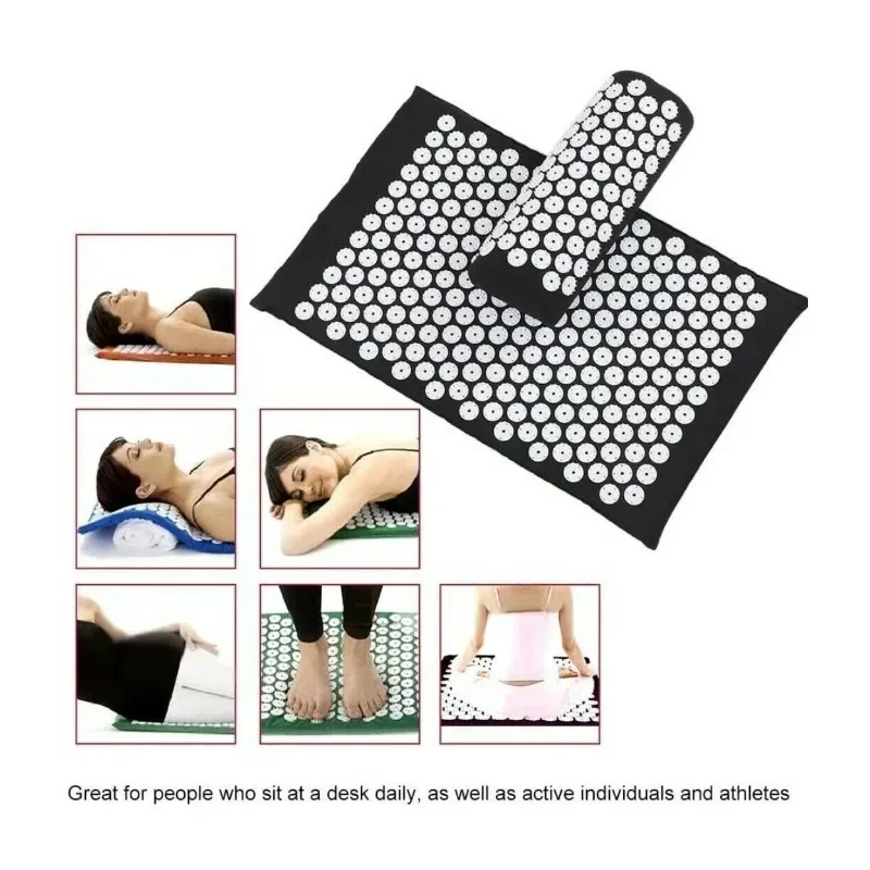 Acupressure Mat Sensi Massage Mat Pillow Relieve Pain for Neck Foot Yoga Mat With Needle Back Cushion Neck Massage