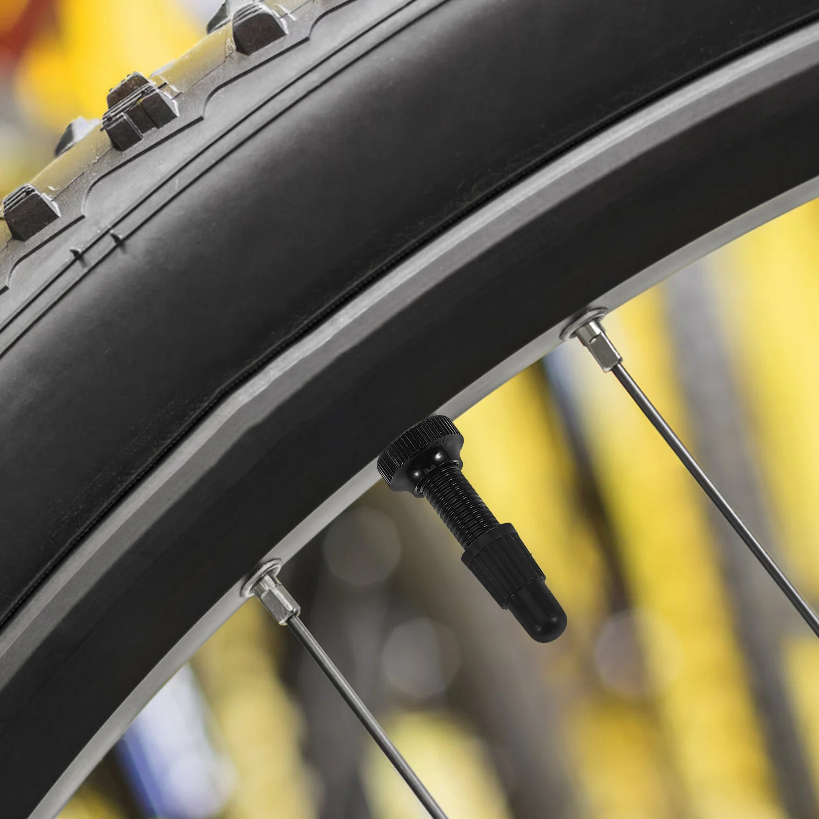 

Durable Bike Tire Valve Core Easy Installation Aluminum Alloy Material Air Leakage Prevention Tubeless Valve Stem Presta