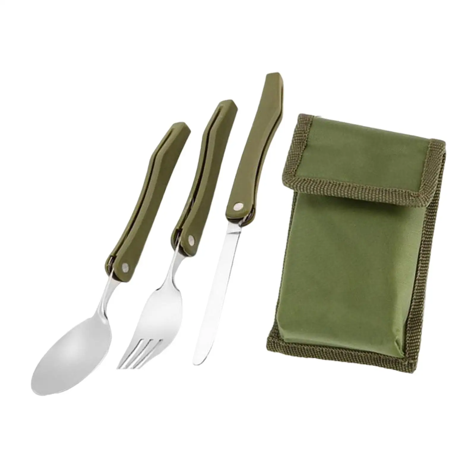 Portable Camp Cutlery Knife Spoon Set Flatware for Backpacking Camping Hiking Indoor Kitchen Home Use Dinnerware Eating Steak