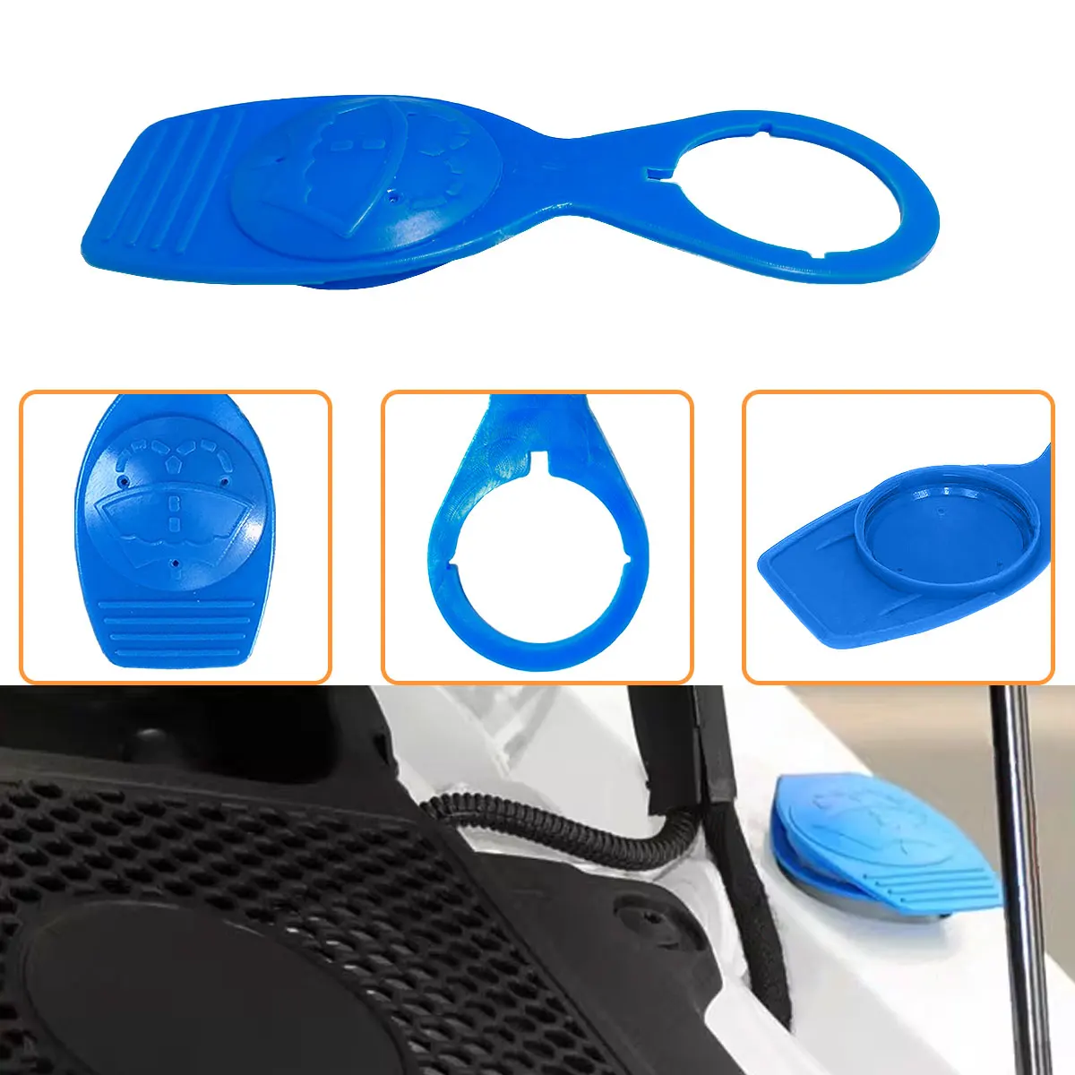 Abdeckkappe für Scheibenwischer-Waschflüssigkeitsbehälter, Autoteile passend für VW Amarok, Beetle, Golf, Jetta, Passat, Audi, 1H0955455, 8D0955455 – Detail 2