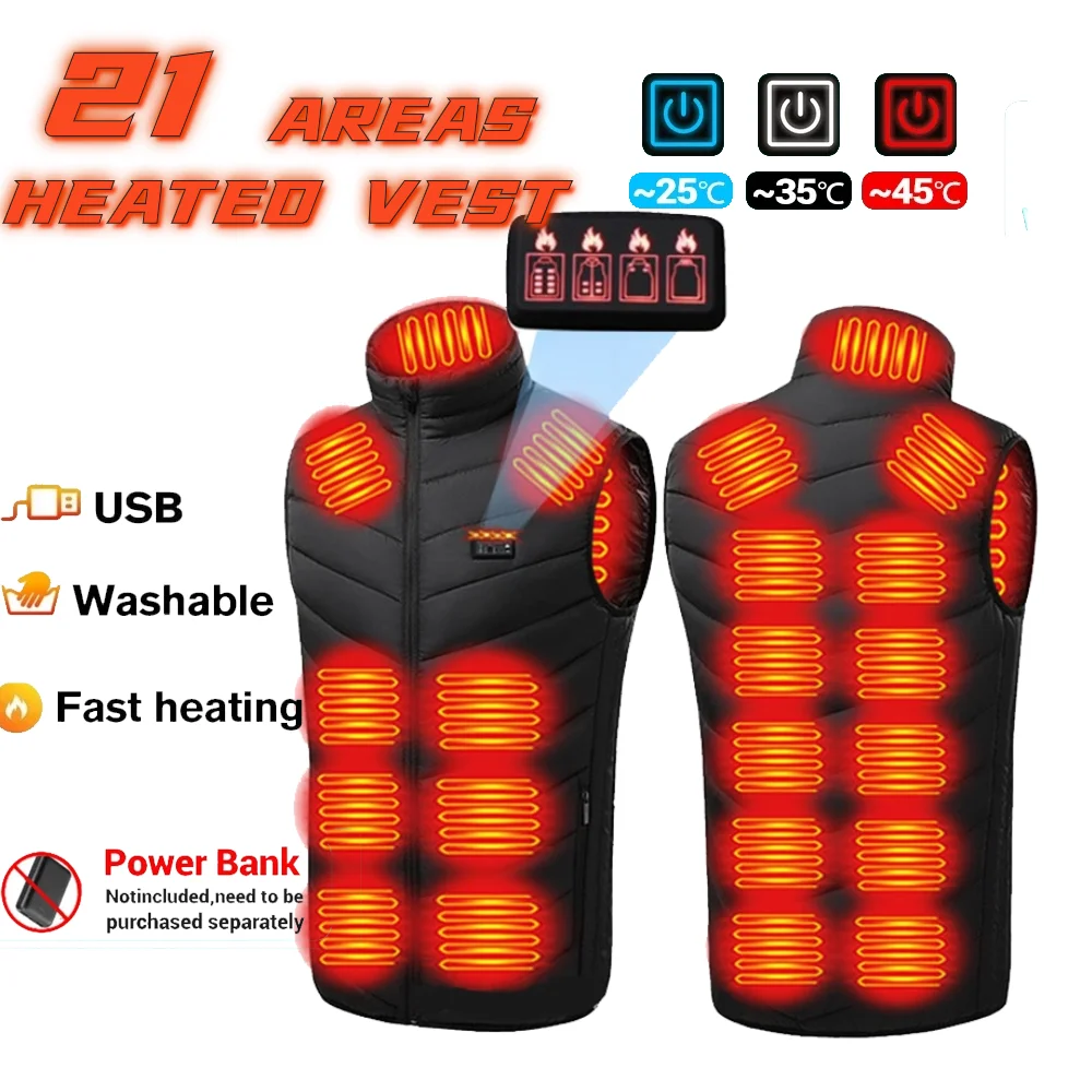 

Warm Sports Outdoor Vest Heated Jacket WinterCold Winter Outdoor Clothing Sports Warm Jacket Outdoor Leisure Fever Vest