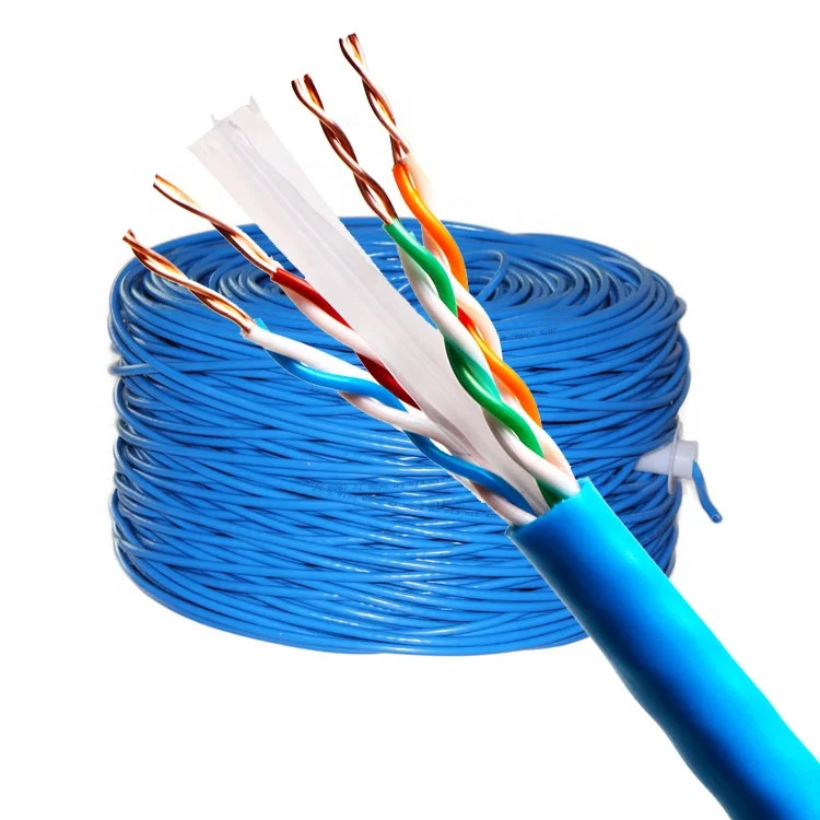 Communication Cable cat6 cable pass test pure copper 24awg 2pr 4pr 305m 1000ft 0.56 utp cat6 indoor Lan cable