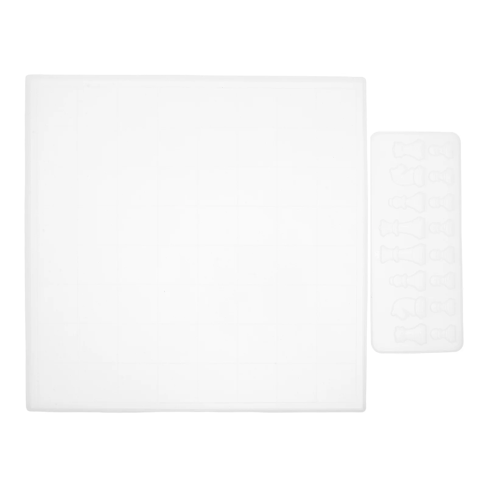 

2pcs Full Size Silicone Chess Board Mold 3D Resin Casting Diy Chess Pieces Set For Epoxy Crafts Checkers Game Making Jewelry