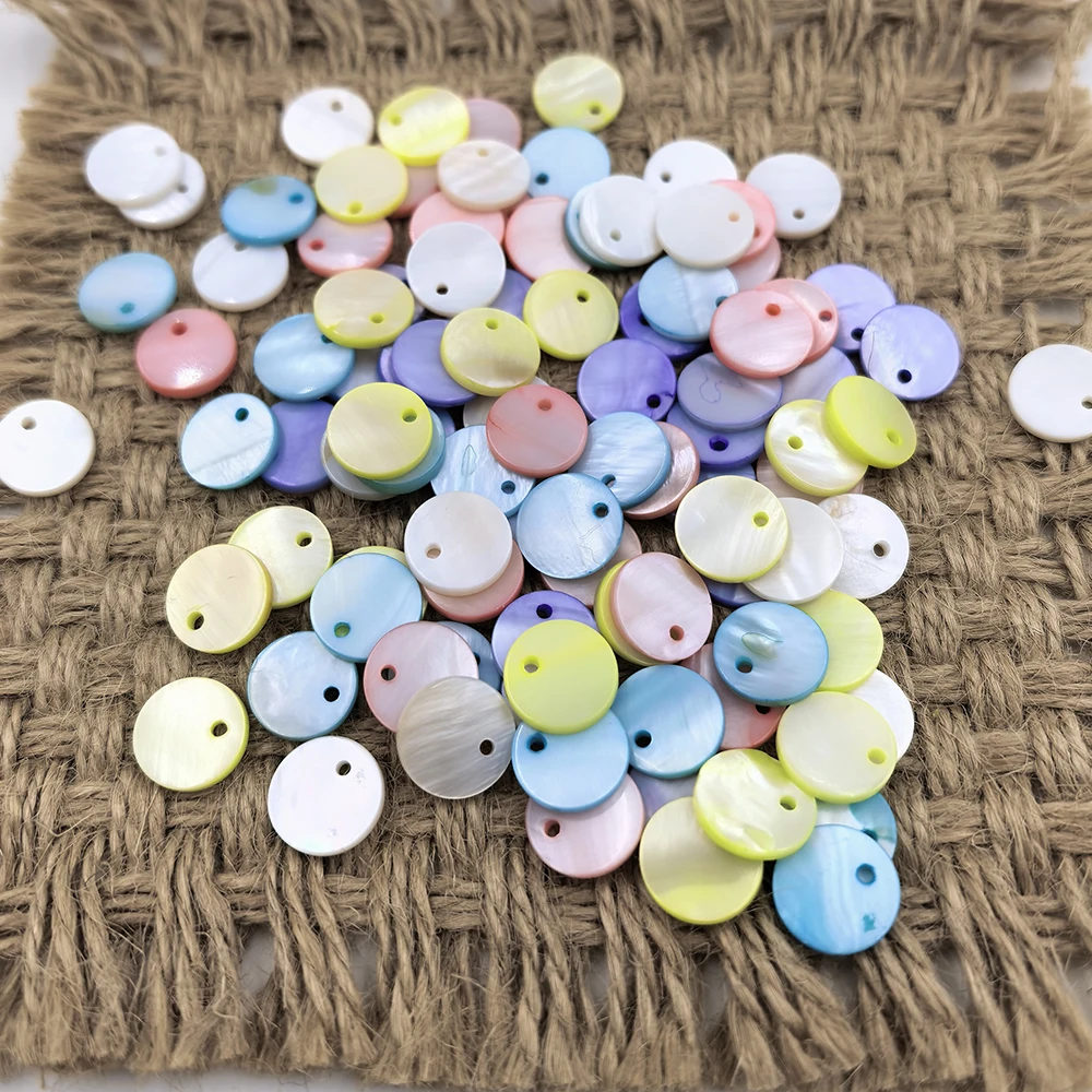 5PCS natural shell single hole round piece 6/8/10MM pearl pendant DIY necklace earrings tassel hairpin jewelry making accessorie