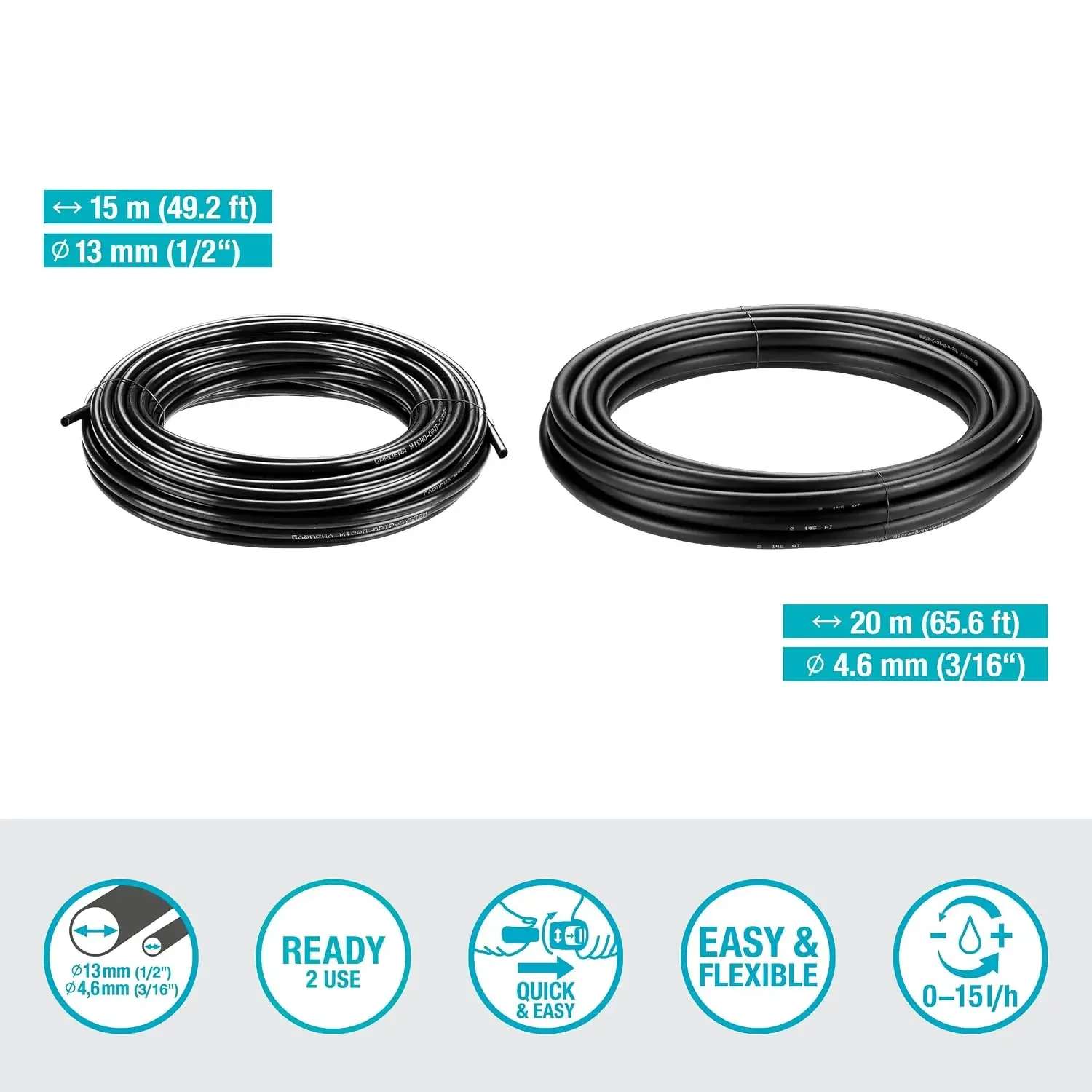 Micro-Drip-System Drip Irrigation Set Terrace (30 Plants): Starter Set, Ready To Use, Water-Saving Irrigation System, Simple