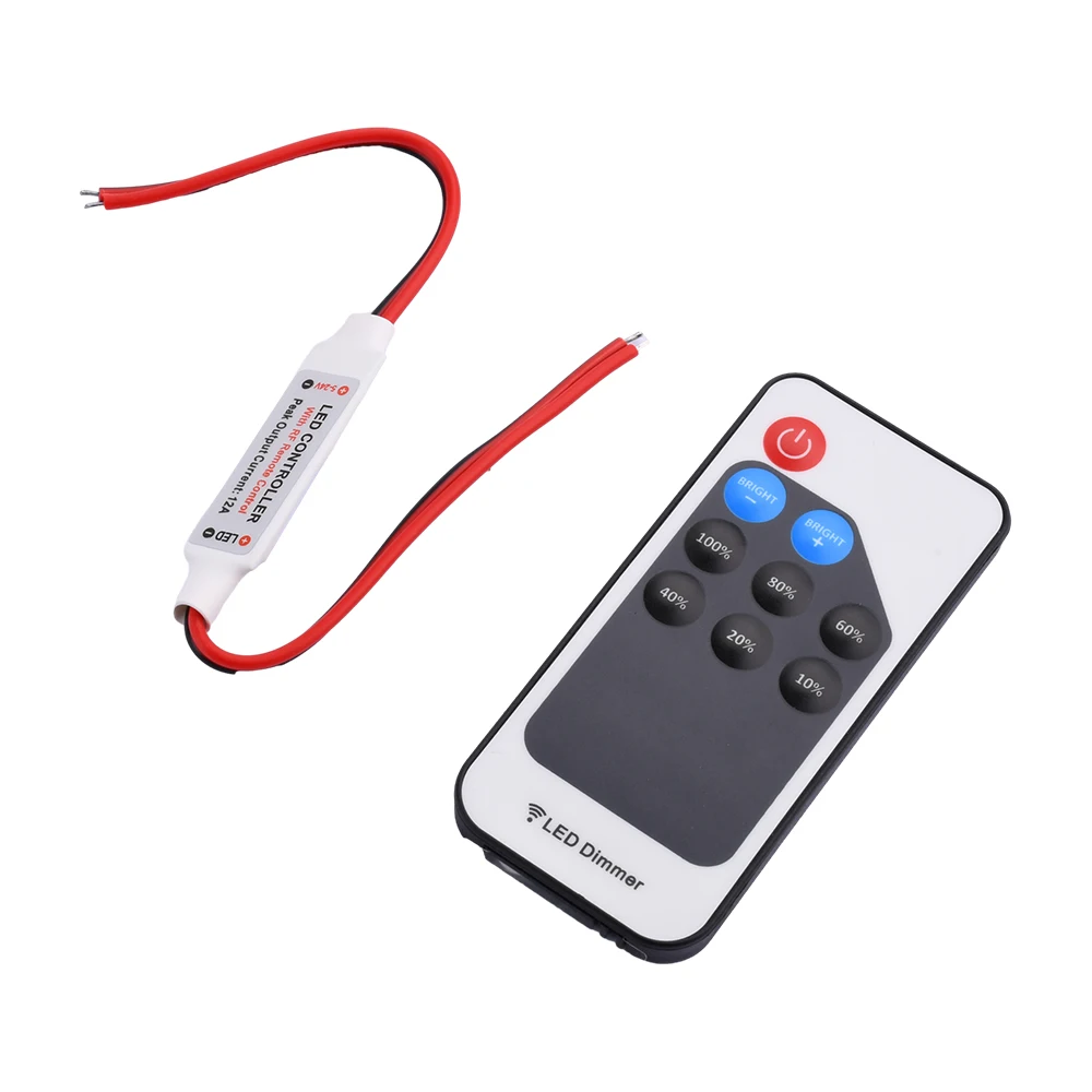 Mini 9/11 Channels Dimmer Controller Wireless RF LED Remote Control 433.92 MHz Dimming Controller For LED Light Strip