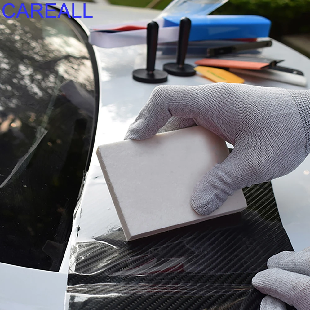 CAREALL 4 Inch Wool Squeegee Professional Car Film Window Tinting Wrapping Scraper No-Scratch Clean Tools Auto Vinyl Application