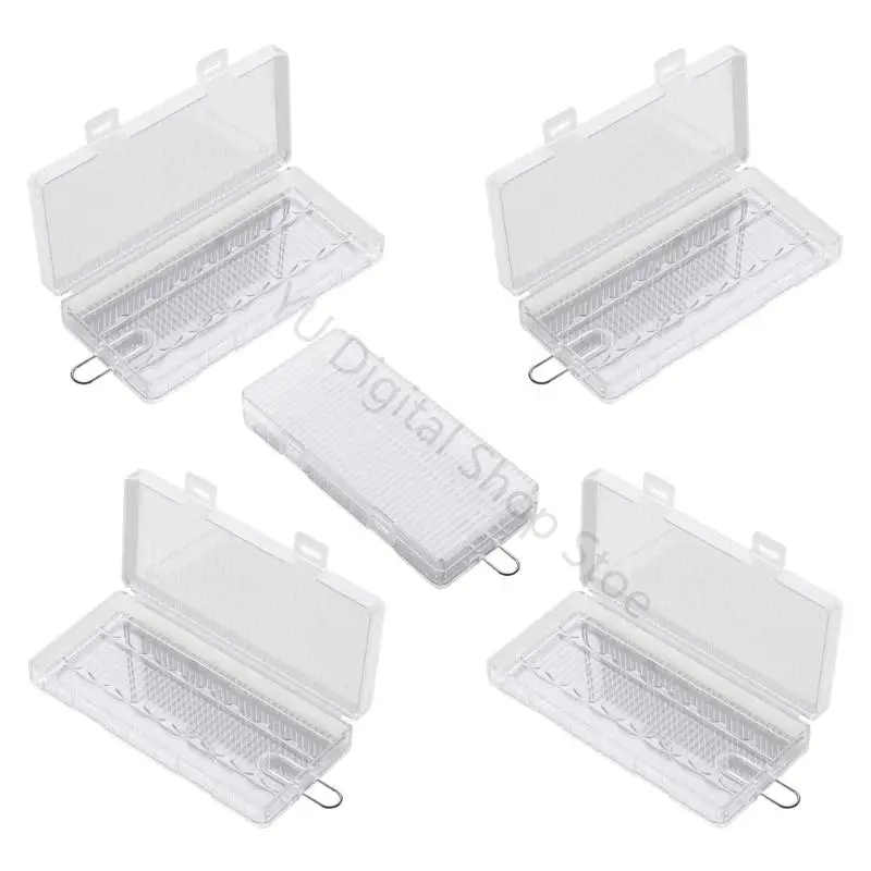 96BA Batterie-Organizer-Box für 8 Stück 2A-Zellen, transparenter Aufbewahrungskoffer mit Klappdeckel und separatem Steckplatz – Detail 4