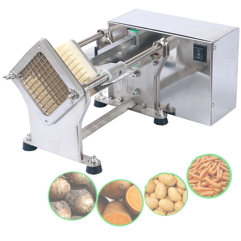 

Stainless Steel Electric Cutters Bar Cutting Machine Potato Cutter Carrot Chopper Machine Cucumber Strip Slicer