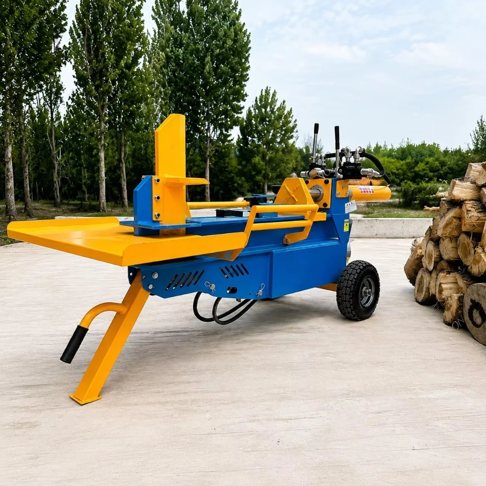 High Power Electric Hydraulic Log Splitter Fast Wood Cutting Machine for Forestry Construction