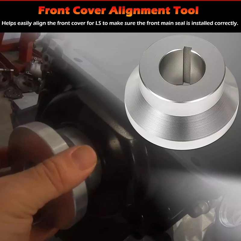 Front & Rear Cover Oil Pan Alignment Tool + Billet Alignment Tool For 4.8 5.3 5.7 6.0 6.2 LS GM Engine