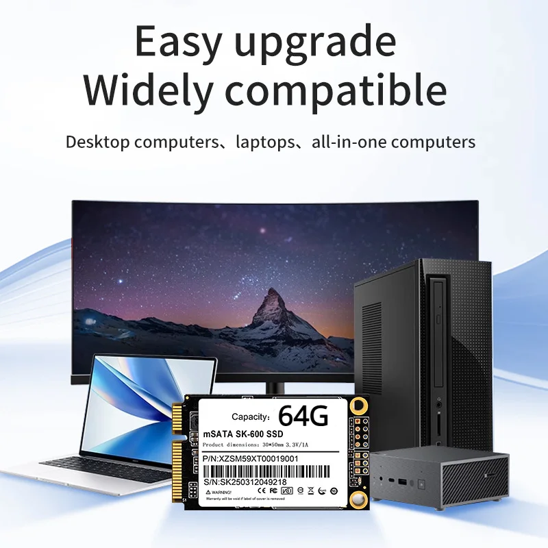 New SSD Capacity 64GB For Laptops Ultrabooks Desktop Internal Solid State Drive High Performance Computer Solid State Hard