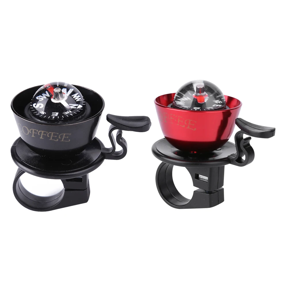 2 in 1 Mountain Bike Bicycle Bell With Compass Sport Cycling Handlebar Bicycle Horn Aluminum Alloy Waterproof Ring Bell