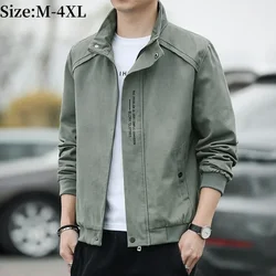 New 2024 Men's Fashion Jacket Spring Autumn Stand Collar Outdoor Casual Coats Male Windbreaker Zipper Jackets Coats Men Clothes