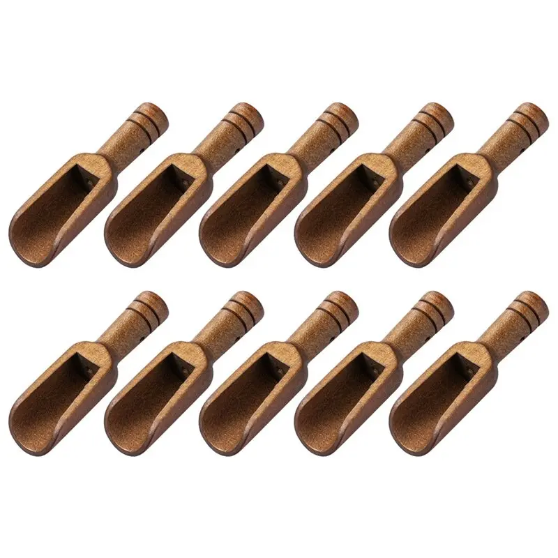 Hot Sale-Wooden Salt Spoon 10PCS Seasoning Spice Pepper Coffee Bean Measuring Tool For Kitchen Storage Jars