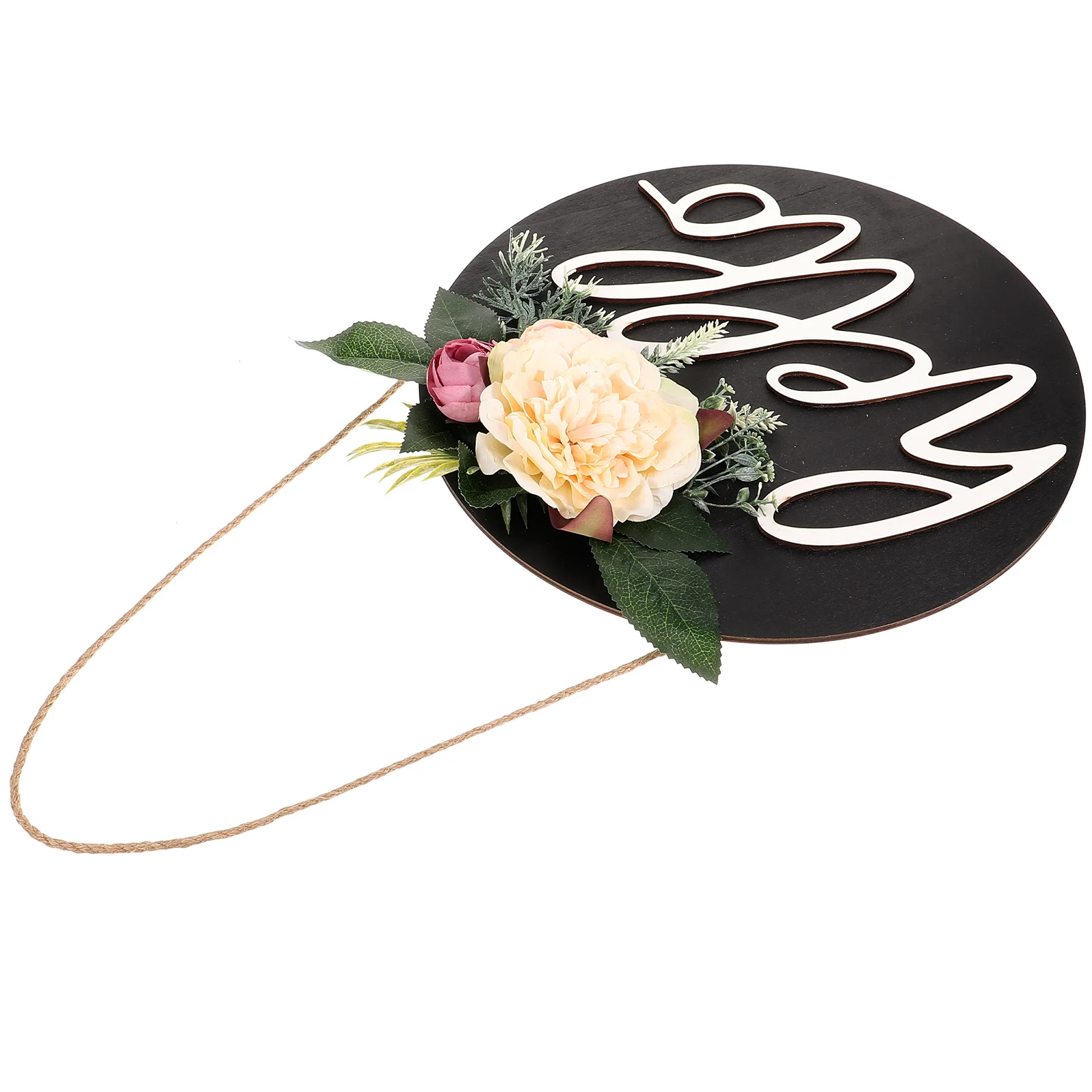 

Christmas Decor Flower Door Wreath Black Hanging Festival Welcome Gate Household Hanging Pendant Decor Home