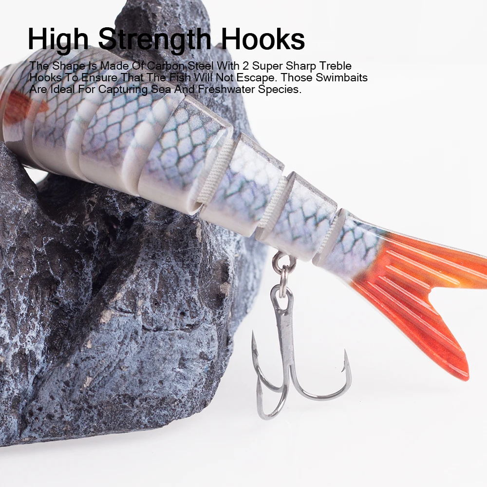 Señuelo articulado Hanlin – crankbait hundible para lucio y lubina - imagen 4