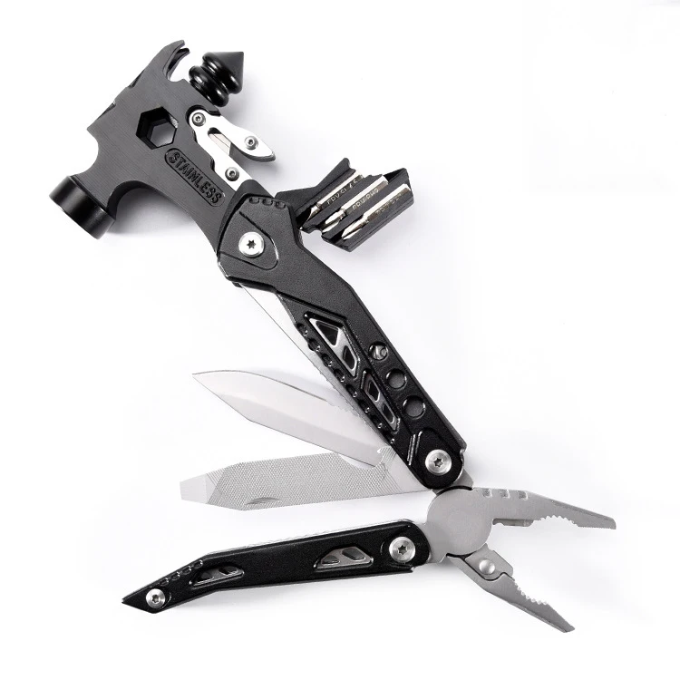 

Multi Functional Life-saving Safety Hammer Outdoor Survival Sheep Horn Hammer Portable Folding Camping EDC Tool Multi-purpose