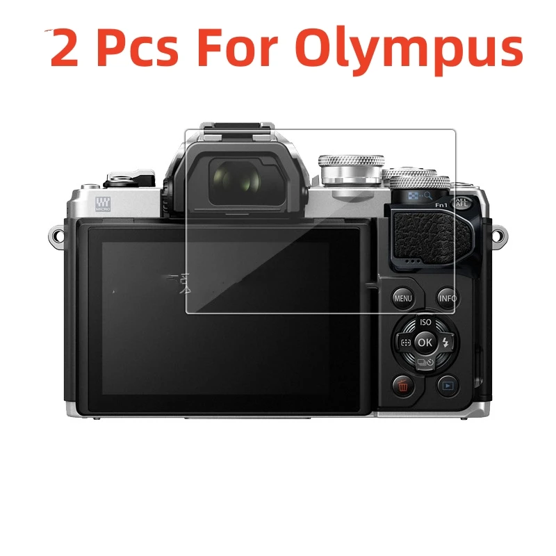 2 PCS cameraTempered Glass Screen Protector for Olympus E-PL5 E-PL6 E-PL7 E-PM2 E-M1 E-M10 mark iv E-M10III TG850 TG860 TG870