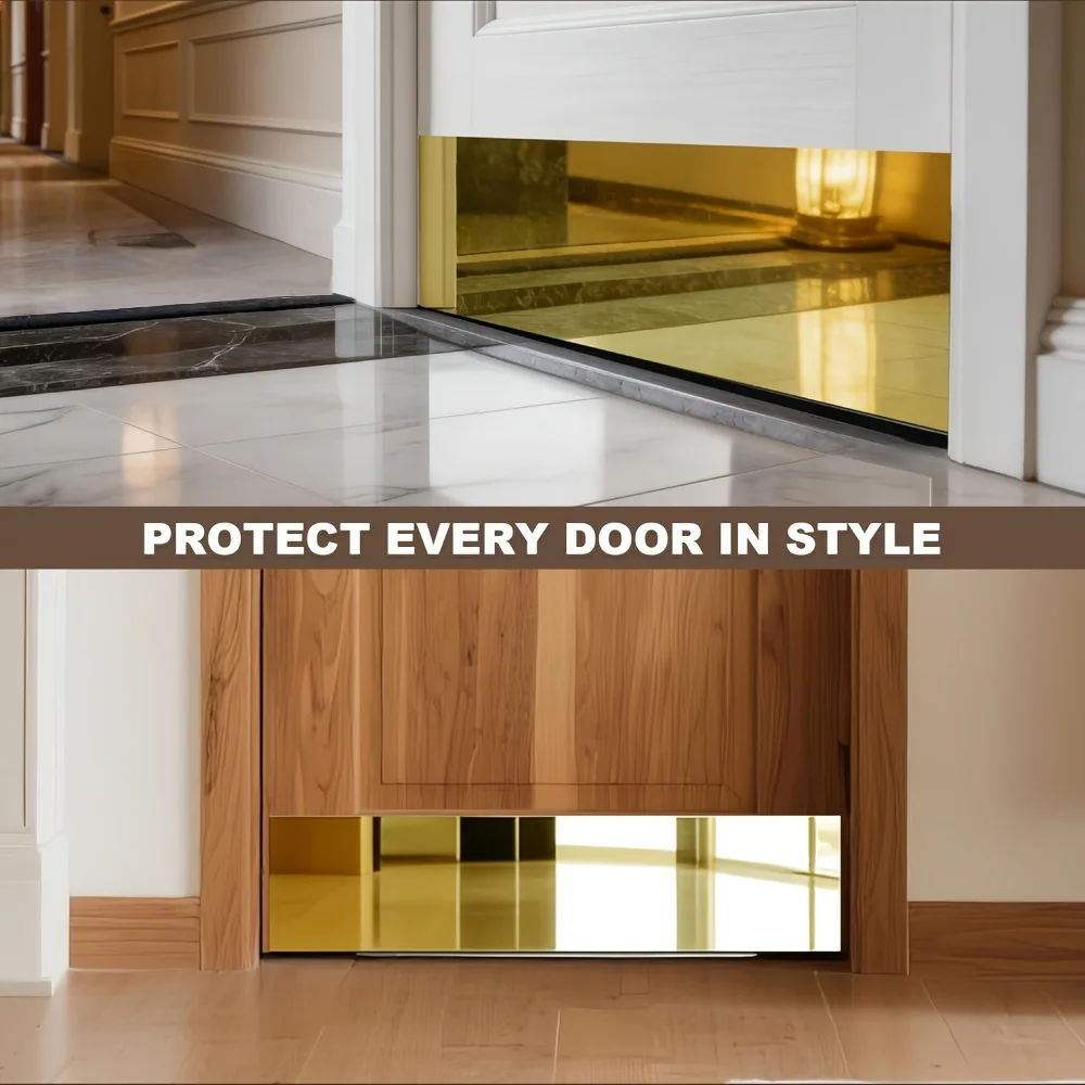 [5 Meters] Stainless Steel Mirror Skirting Board, Self-Adhesive, Metal Material Door Panel Wall Corner Waistline