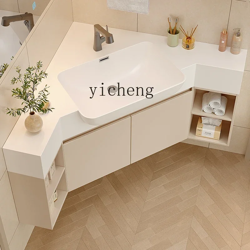 l2 corner bathroom cabinet personalized small apartment wash basin wash triangle bathroom cabinet combination