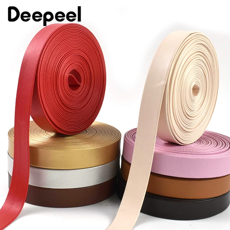

10M 5-30mm Metallic PU Leather Ribbon for Bows Hair Clips Bag Color Flat Cord Strap Necklace Bracelet Decor Sewing Craft Trims