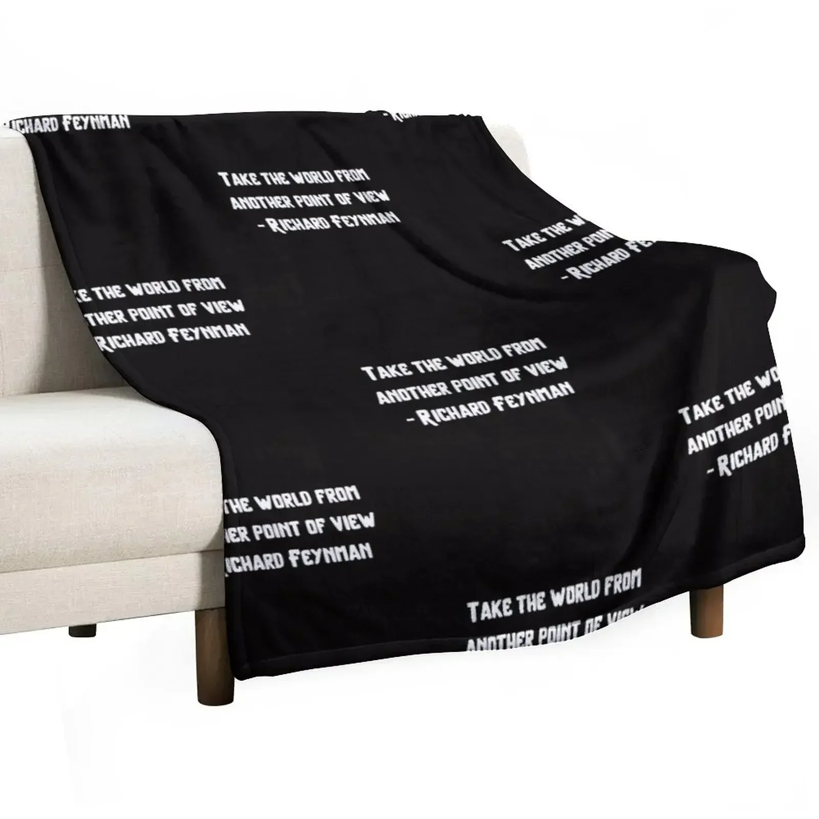 Richard Feynman Science Physics Quote Throw Blanket Weighted Quilt Luxury Designer Blankets