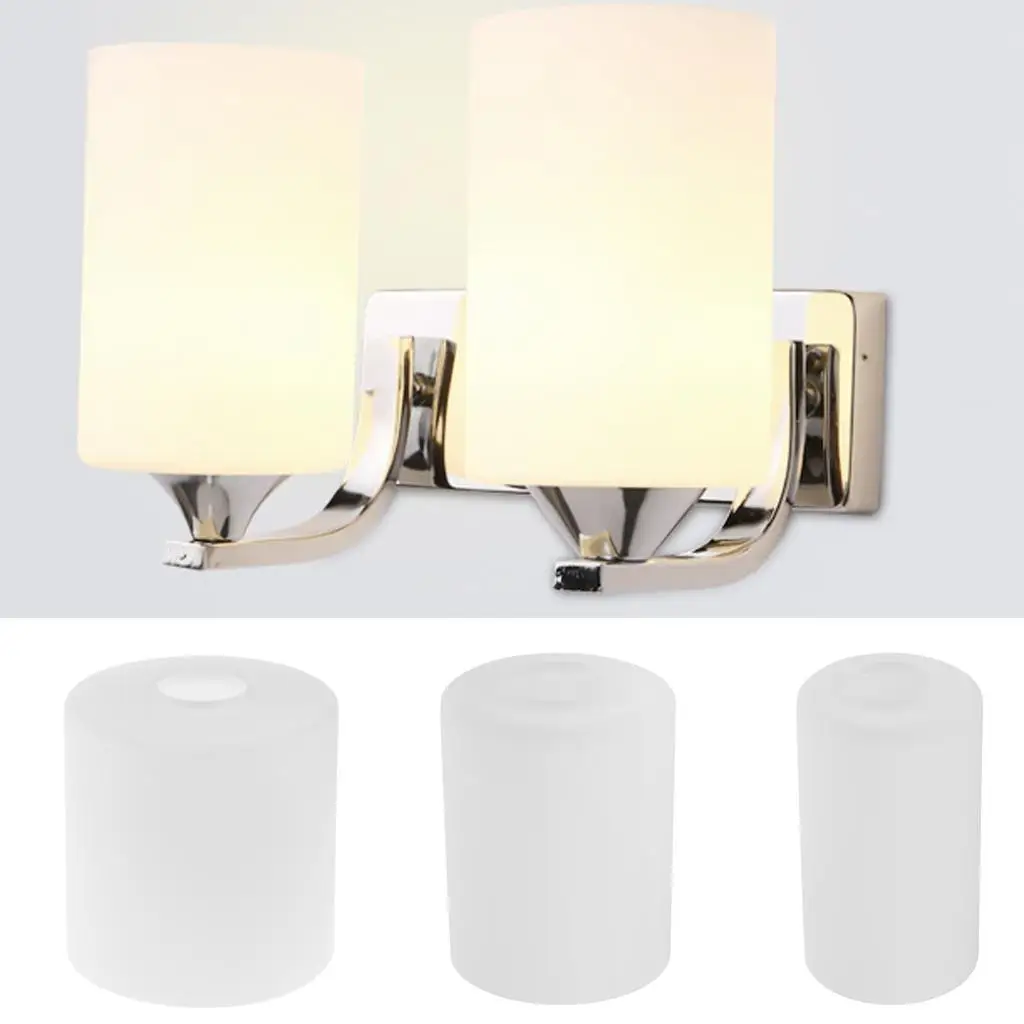 Glass Lamp Shade Pillar Style Replacement Ceiling Light Cover Pendant Lights Fixture for Cafe Porch Hallway