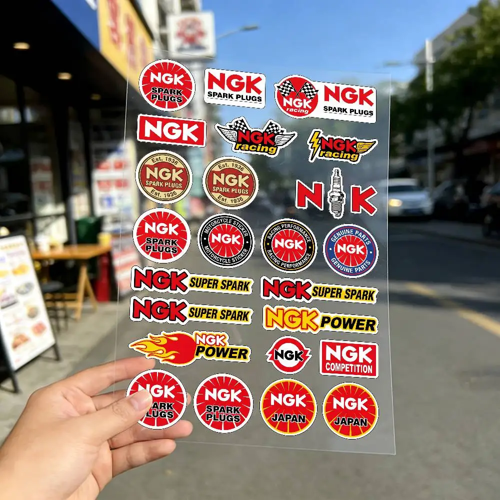 For NGK Reflective motorcycle stickers, 3M safety warning at night in the dark scooter helmets