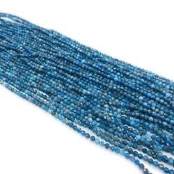 Natural Stone Beads Faceted Apatite Blue Delicate Loose Beads for Jewelry Making DIY Bracelet Accessory Supplies Charm