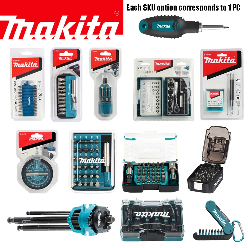 Makita tipo de Impacto Bit Caixa de Soquete Hexagonal Série Chave Hexagonal Chave de Fenda Catraca Magnética Ferramenta Peças Reposição Série