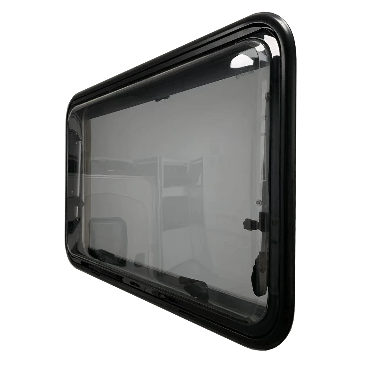 Aluminum Acrylic RV Window Motorhome Window Push-out Rv Right Angle Side Window with Gauze Screen Blackout Curtain