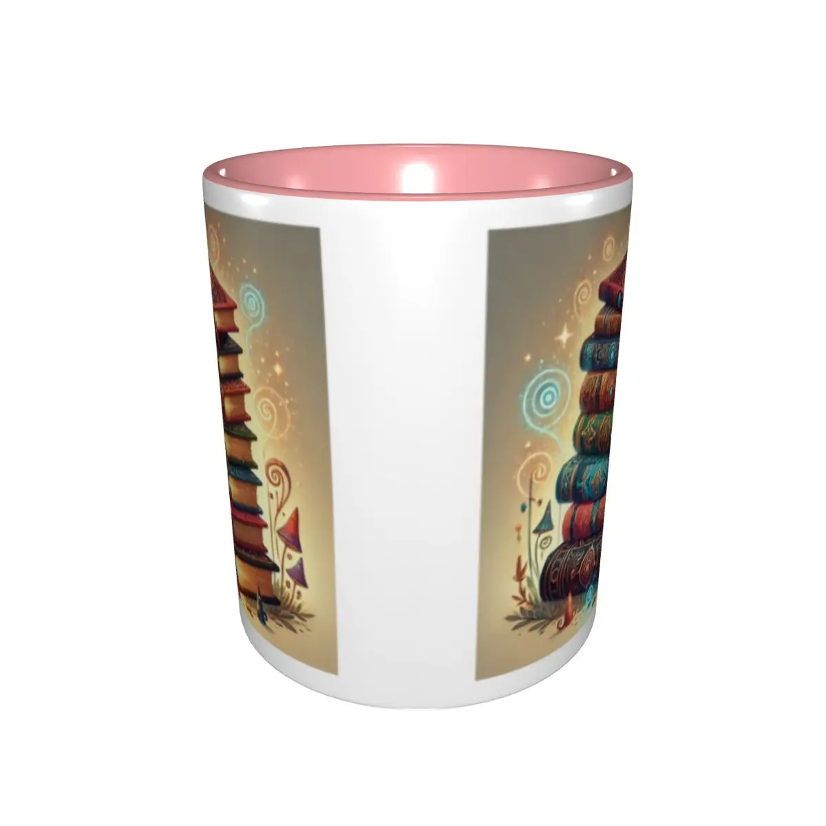 Ancient Book With Glowing Magic Spells Mug Funny Ceramic Coffee Cups Tea Mugs Milk Cup Drinkware Gift for Friends DIY Custom