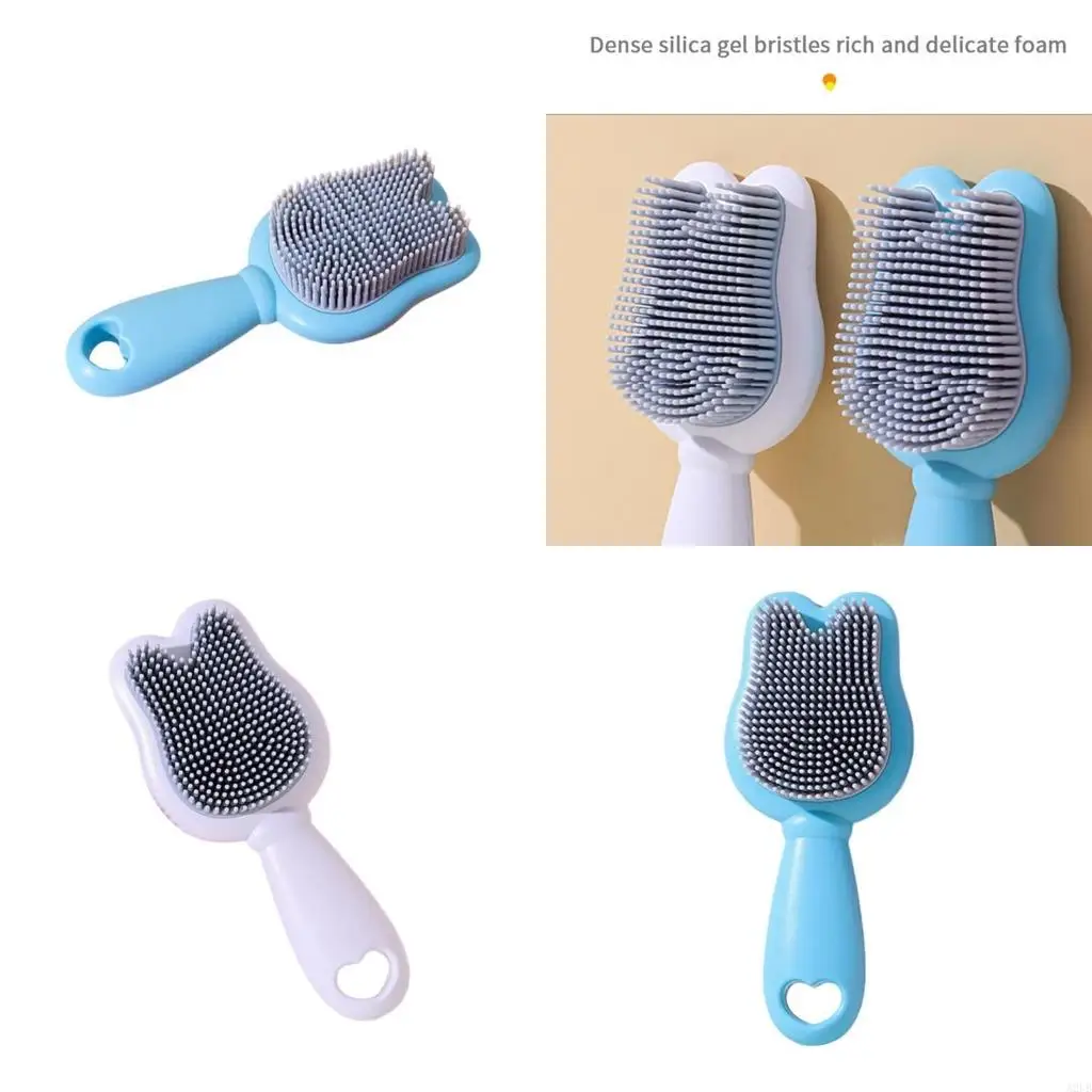 

Детская ванна кисть мультфильм кролик с рисунком силиконовой скруббер скруббер массаж ванна щетка A2UB